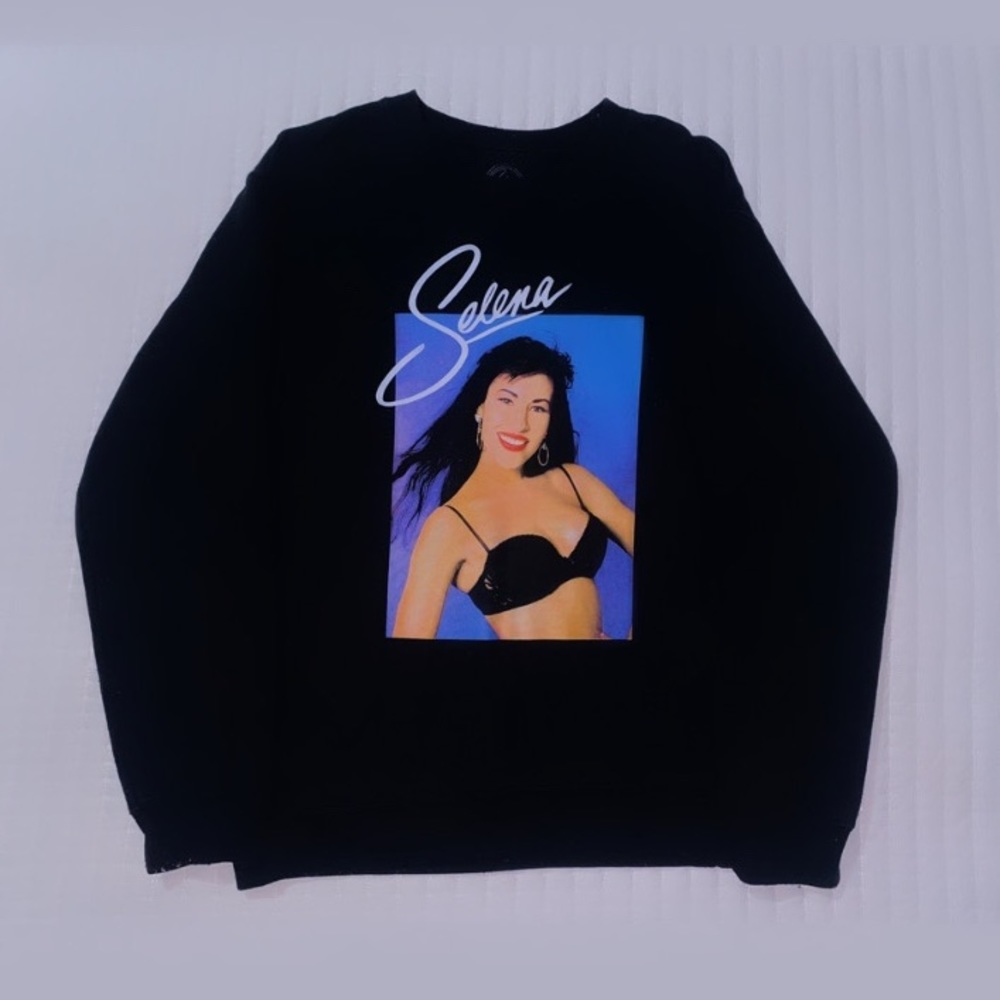 SELENA Crewneck Pullover Sweatshirt Small Black Men’s